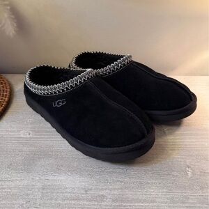 UGG Black Suede Slip-On Shoes